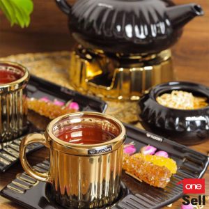 ست چای خوری دنیز مشکی طلایی 0030402 (1-1-LQ)