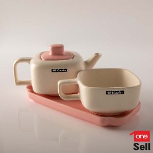 قوری و فنجان تک نفره رنگی 001120 (2-1)