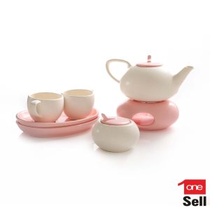 ست چای خوری رجینال صورتی مات 0044007 (2-1)
