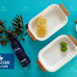 ظرف دسته چوب مستطيل بزرگ وینسمH27310