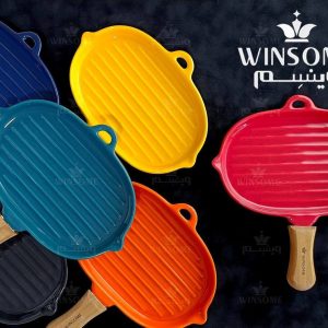 دیس دسته چوبي بيضي لبه دارM30010