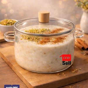 قابلمه پيرکس درب چوبي 1800 ميل کد296